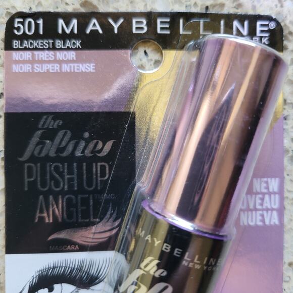 Maybelline The Falsies Push Up Angel Washable Mascara #501 Blackest Black✨️NEW - Picture 2 of 8